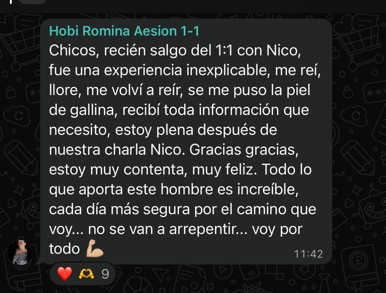 Testimonio WhatsApp