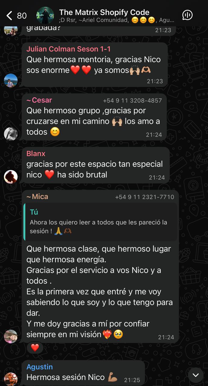 Testimonio WhatsApp